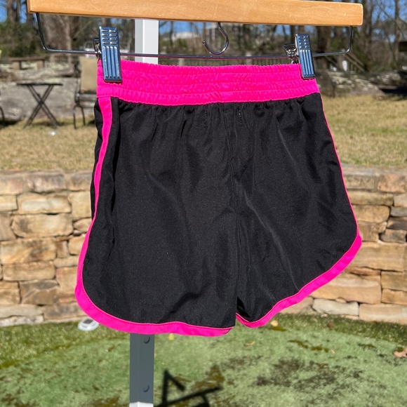 OP Black Girls Shorts with Hot Pink Elastic Waistband and Trim - Picture 4 of 14
